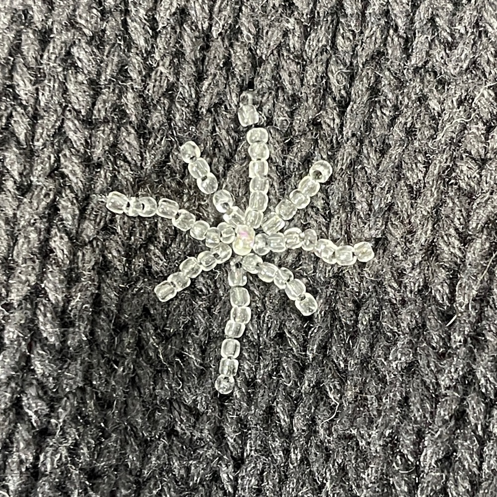 Croft & Borrow Snowflakes Hand Knitted Button Front Sweater Vest Novelty Winter - Picture 5 of 8